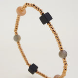 Black Onyx, Peach Moonstone, and Labradorite - Gaea