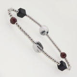 Black Onyx, Almandine Garnet, and Black Tourmalinated Quartz - Gaea