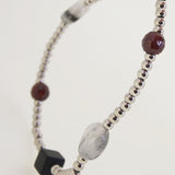 Black Onyx, Almandine Garnet, and Black Tourmalinated Quartz - Gaea