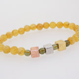 Danburite 6mm with Moldavite 4mm and Meteorite Cubes - Gaea | Crystal Jewelry & Gemstones (Manila, Philippines)