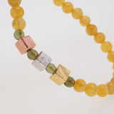 Danburite 6mm with Moldavite 4mm and Meteorite Cubes - Gaea | Crystal Jewelry & Gemstones (Manila, Philippines)