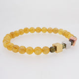 Danburite 6mm with Moldavite 4mm and Meteorite Cubes - Gaea | Crystal Jewelry & Gemstones (Manila, Philippines)