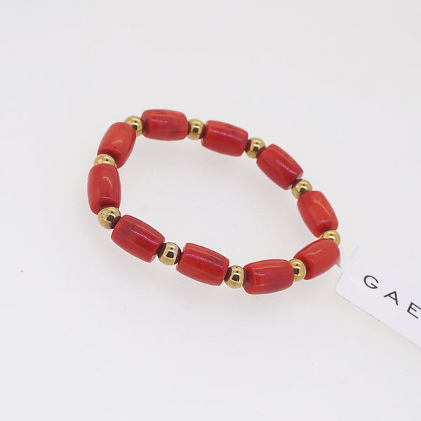 Japanese Red Coral Barrel with Hematite (For Baby) - Gaea | Crystal Jewelry & Gemstones (Manila, Philippines)