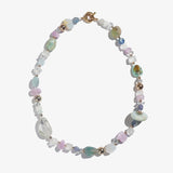 Peruvian Blue Opal, Kunzite, Clear Quartz, Plated Hematite - Gaea