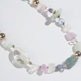 Peruvian Blue Opal, Kunzite, Clear Quartz, Plated Hematite - Gaea
