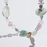 Peruvian Blue Opal, Kunzite, Clear Quartz, Plated Hematite - Gaea