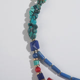 Lapis Lazuli, Turquoise, Coral, Gold-Plated Hematite - Gaea