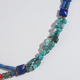 Lapis Lazuli, Turquoise, Coral, Gold-Plated Hematite - Gaea