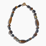Tiger Eye, Hypersthene, Gold-Plated Hematite - Gaea