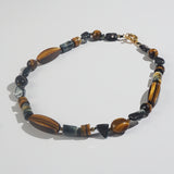 Tiger Eye, Hypersthene, Gold-Plated Hematite - Gaea