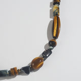 Tiger Eye, Hypersthene, Gold-Plated Hematite - Gaea