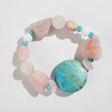 African Blue Opal, Morganite, and Turquoise Mixed Gemstones - Gaea