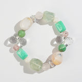 Pink Opal, Prehnite, and Clear Quartz Mixed Gemstones - Gaea