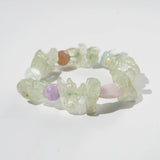 Hiddenite Nuggets with Amethyst, Moonstone, and Beryl - Gaea