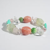 Pink Opal, Prehnite, and Clear Quartz Mixed Gemstones - Gaea