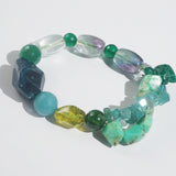 Apatite, Chrysoprase, and Rainbow Fluorite Mixed Gemstones - Gaea