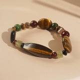 Tiger Eye, Hessonite Garnet, and Smoky Quartz Mixed Gemstones - Gaea