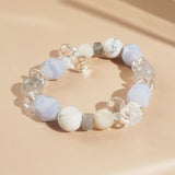 Blue Lace Chalcedony, Clear Quartz, and Labradorite Mixed Gemstones - Gaea