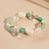Pink Opal, Prehnite, and Clear Quartz Mixed Gemstones - Gaea