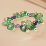 Green Fluorite, Amethyst, and Madagascar Apatite Mixed Gemstones - Gaea