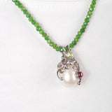 Freshwater Pearl with Multicolored Tourmaline - GAEA