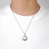 Freshwater Pearl Button with Zirconia - GAEA