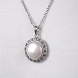 Freshwater Pearl Button with Zirconia - GAEA