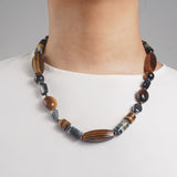 Tiger Eye, Hypersthene, Gold-Plated Hematite - Gaea