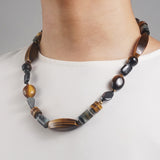 Tiger Eye, Hypersthene, Gold-Plated Hematite - Gaea