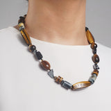 Tiger Eye, Hypersthene, Gold-Plated Hematite - Gaea