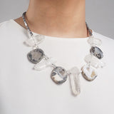 Clear Quartz, Agate Geode, Silver Hematite - Gaea