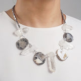 Clear Quartz, Agate Geode, Silver Hematite - Gaea