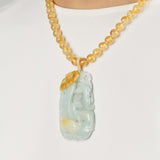 Citrine 8mm with Carved Goat and Bat Burma Jade - Gaea | Crystal Jewelry & Gemstones (Manila, Philippines)