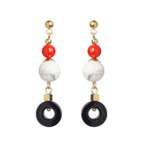 Red Coral, Howlite, and Black Onyx - Gaea | Crystal Jewelry & Gemstones (Manila, Philippines)