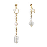 Asymmetrical Japanese Pearl and Clear Quartz Drop - Gaea | Crystal Jewelry & Gemstones (Manila, Philippines)