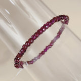 A-Grade Rhodolite Garnet Faceted Cylinder