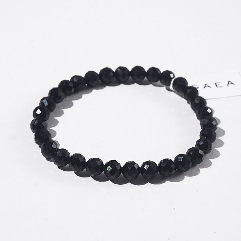 Black Tourmaline Faceted 6mm - GAEA