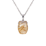 A-Grade Golden Rutilated Quartz Barrel - GAEA