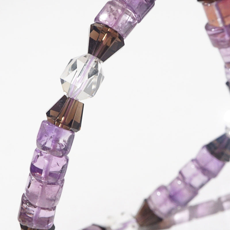 Light Amethyst Discs, Smoky Quartz and Clear Quartz - GAEA