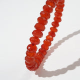 Red Agate Faceted Rondelle 8mm - GAEA