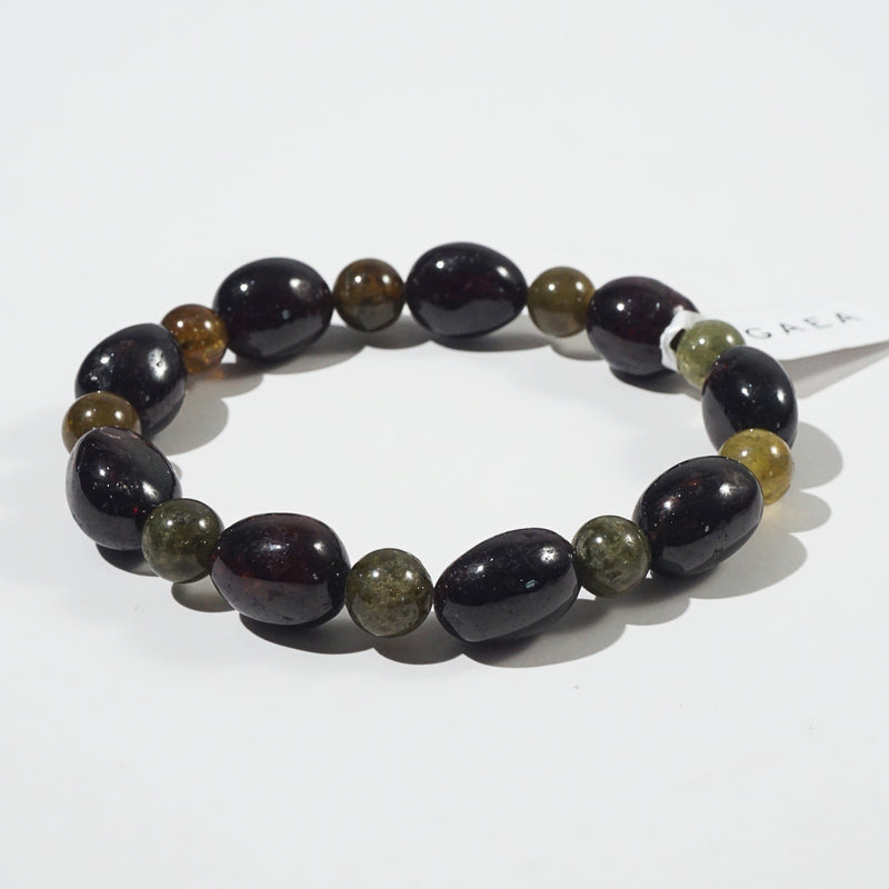 Almandine Garnet and Green Garnet 8mm - GAEA