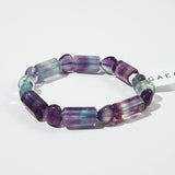 Stripe Fluorite Hexagon Tube and Heart - GAEA