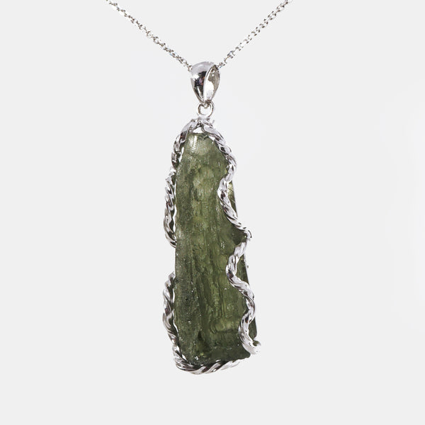 Raw Moldavite in 925 Sterling Silver - GAEA