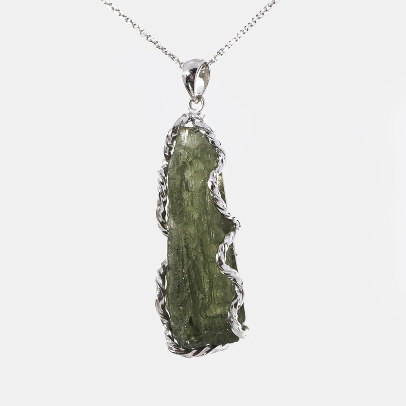 Raw Moldavite in 925 Sterling Silver - GAEA