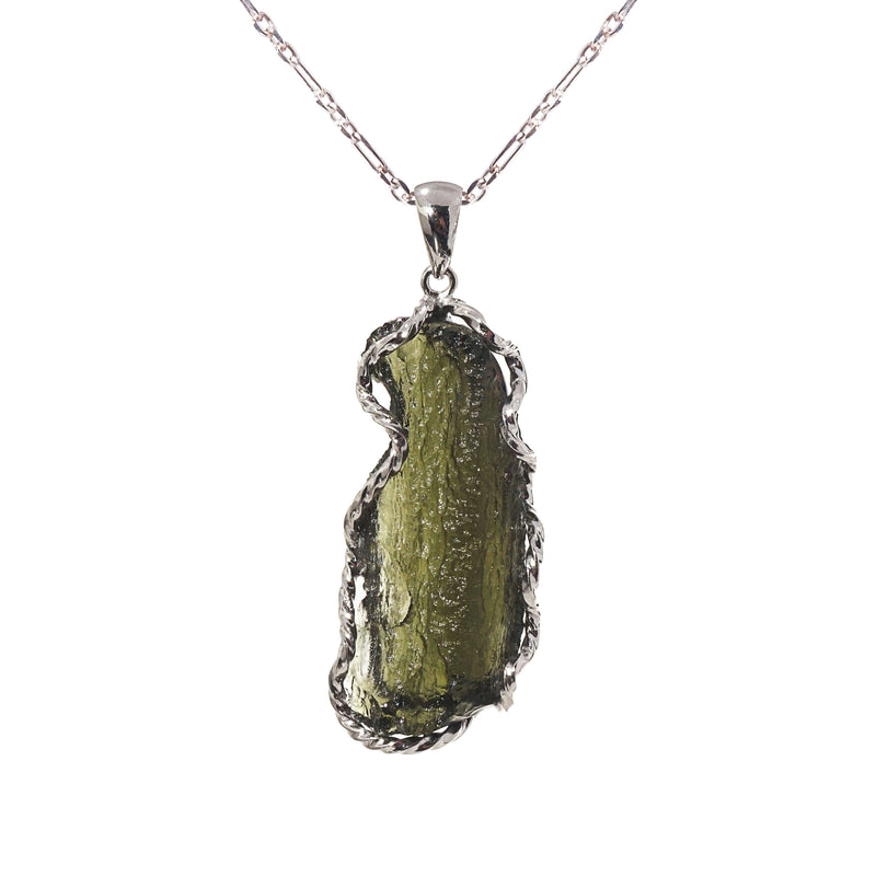 Raw Moldavite in 925 Sterling Silver - GAEA