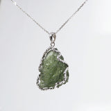 Raw Moldavite in 925 Sterling Silver - GAEA