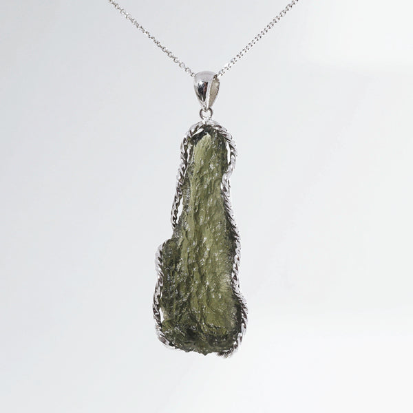 Raw Moldavite in 925 Sterling Silver - GAEA