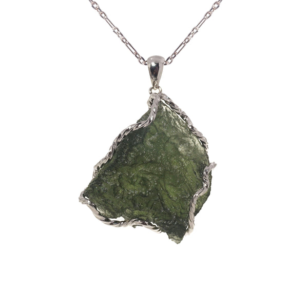 Raw Moldavite in 925 Sterling Silver - GAEA