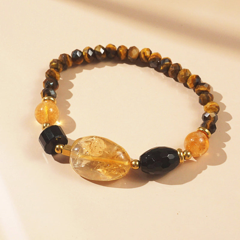 Citrine, Black Onyx and Tiger Eye - GAEA