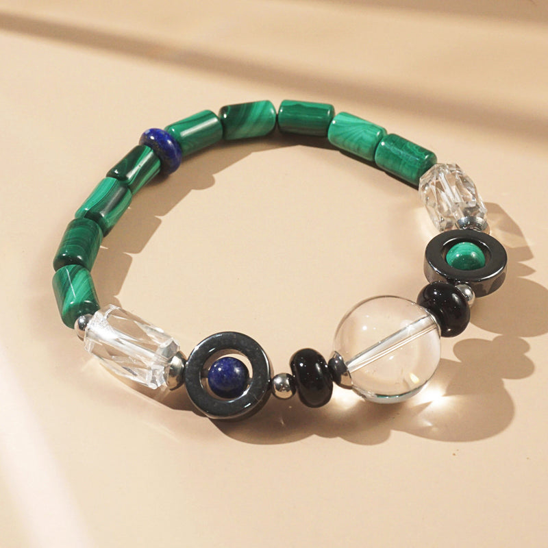 Clear Quartz, Black Onyx, Lapis Lazuli and Malachite - GAEA